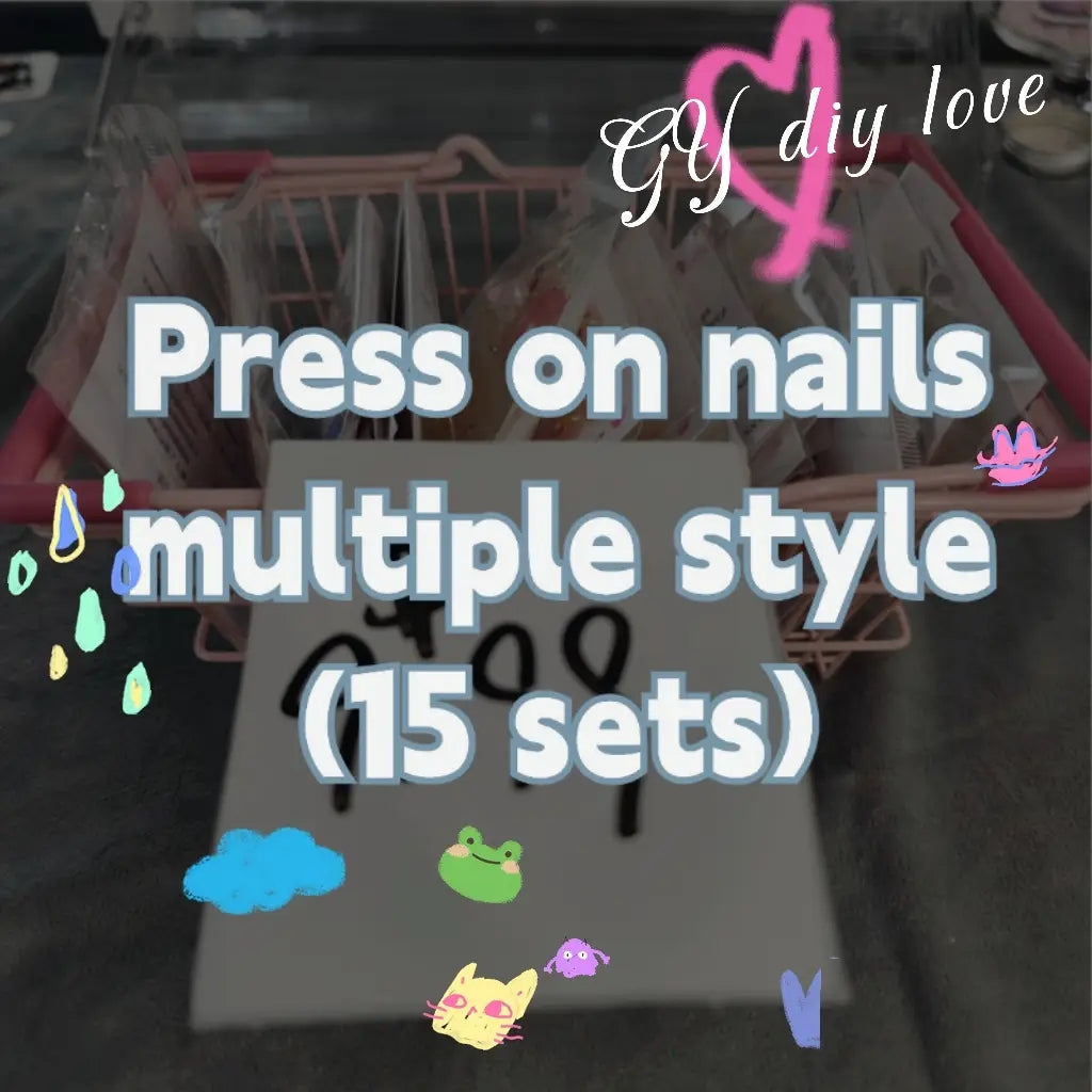 Press on nails 15 sets（open in LIVE）(BGS)